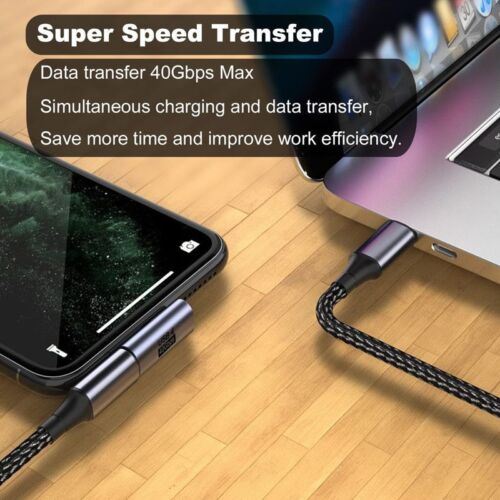 USB4.0 OTG USB Typ-C Adapter 90°Winkel Stecker Konverter für Macbook Laptop iPad - Bild 10 von 28