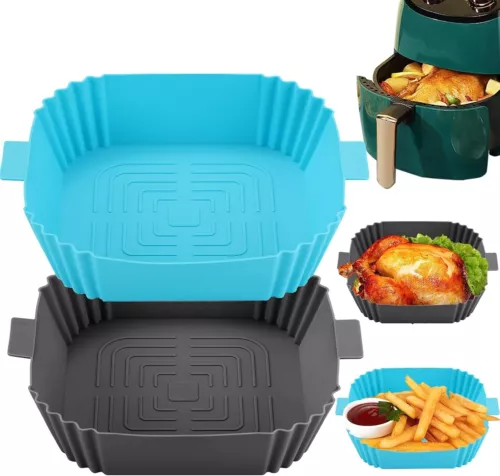 2 Stück Silikonform Für Heißluftfritteuse 3-5L Airfryer Zubehör Silikon Backform - Bild 20 von 20
