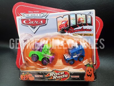 DISNEY PIXAR CARS MINI ADVENTURES PUMPKIN MATER SARGE RACE RODS
