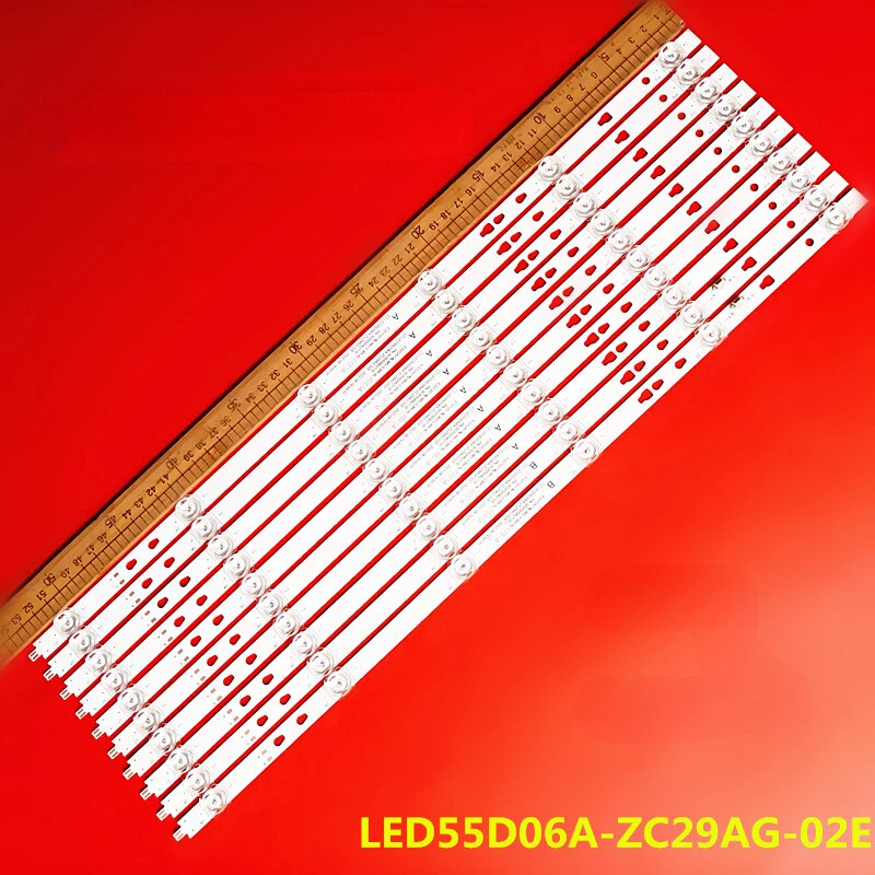 Tiras LED para Haier 55T61 55T51 55V81 LU55C61 55V71 55V52 LED55D06A-ZC29AG-02E Foto 2 de 4