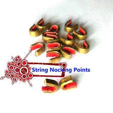 Archery String Nocking Points Brass Nock Buckle Clips Bow String Protecter Shoot