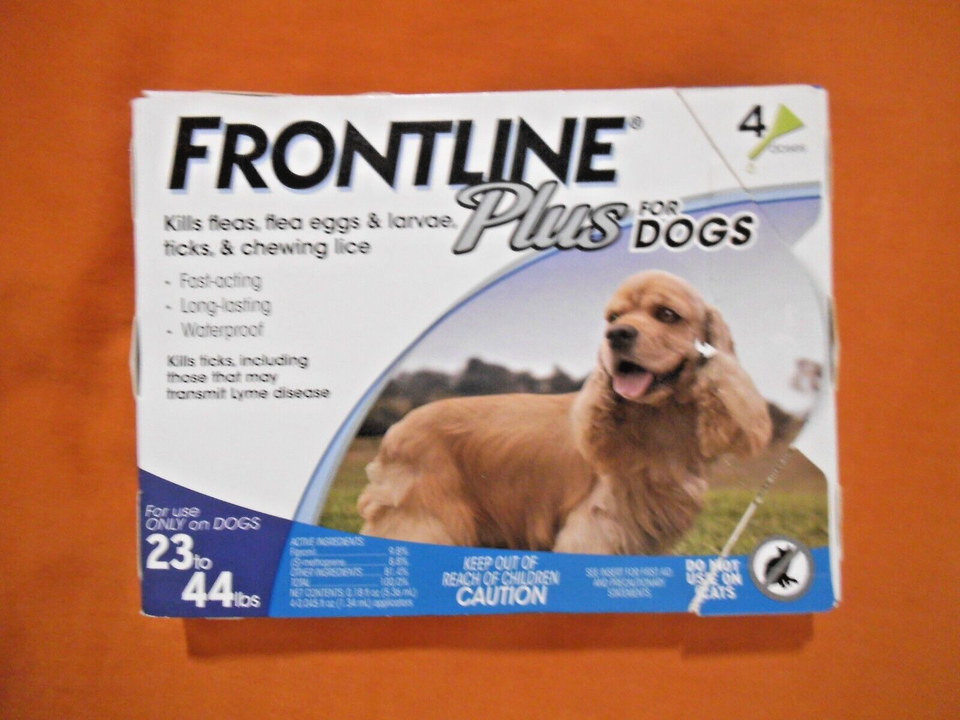 Frontline Plus Flea and Tick Dog Treatment 2344 lb, 4 Doses