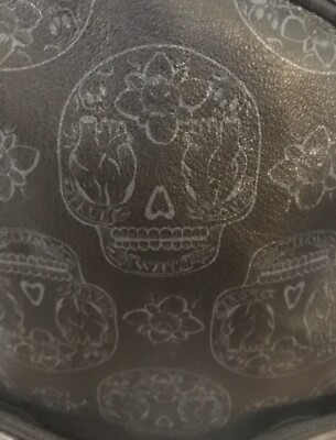 BEAUTIFUL LARETTAMIA BLACK LEATHER BACKPACK - SKULL Calavera  display picture 1
