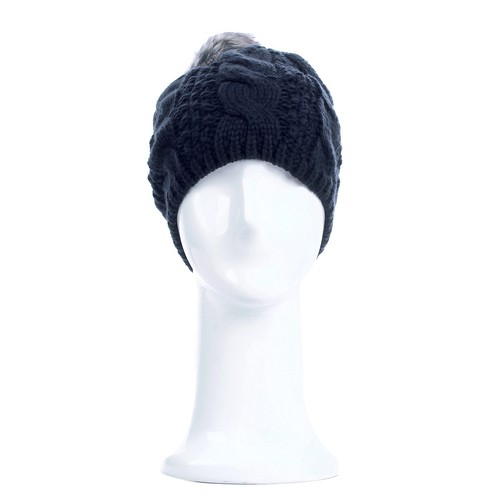 Premium Twist Cable Knit Solid Color Winter Beanie Hat w/ Pom Pom- Diff Colors - Picture 21 of 21