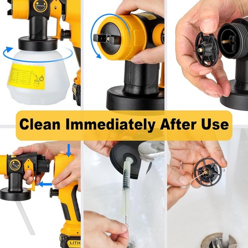 Pulverizador de pintura inalámbrico para pistola pulverizadora sin aire con batería Dewalt 20 V para coches cerca - Imagen 9 de 10