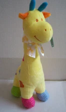 Giraffe Baby Rattle, Yellow, 14", Plush, By Gabitoy, Brand New