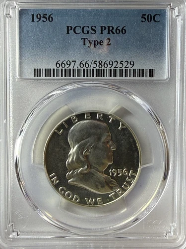1956 Franklin Half PCGS PF66 Type 2 - GEM++