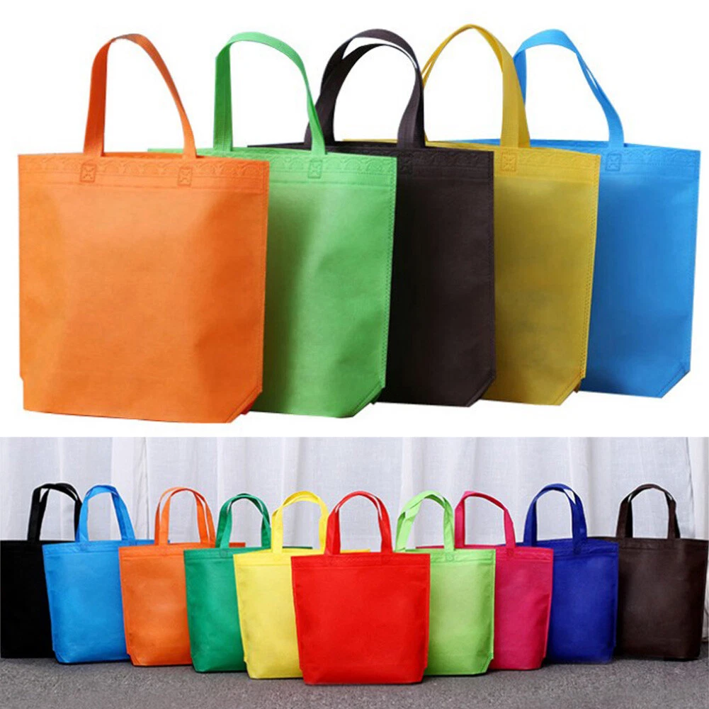Reusable Shopping Bag Foldable Non woven Fabrics Grocery Shoulder Tote Handbag