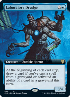 1x Laboratory Drudge ~ Extended Art NM-Mint, English Commander Legends MTG Magic