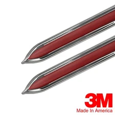 Vintage Style 5/8" Red & Chrome Side Body Trim Molding - Formed Pointed Ends