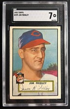 1952 TOPPS #399 JIM FRIDLEY RC INDIANS SGC 7