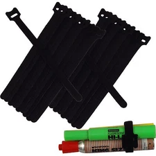 20x Hook & Loop Self Gripping Guitar Cable Wire Cord Straps Ties Organizer BLACK