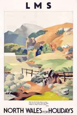 TX619 Vintage Nordwales Urlaub Reise Poster British LMS Railway A2/A3/A4