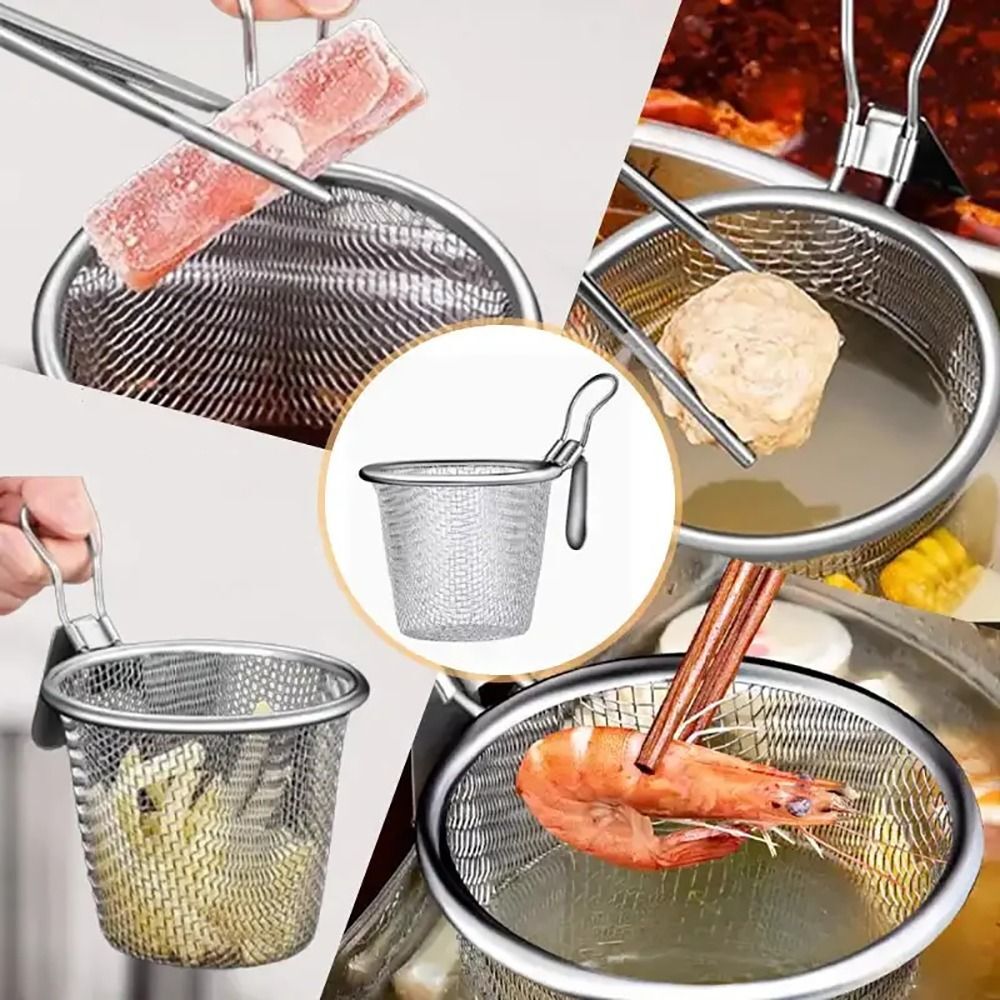 1Pcs Cooking Utensils Mesh Strainer Spoon Frying Filter Basket eBay