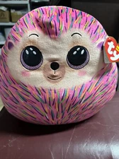 TY Beanie Squishies Squish-A-Boos Hildie the Hedgehog Plush Stuffed Toy 12" 
