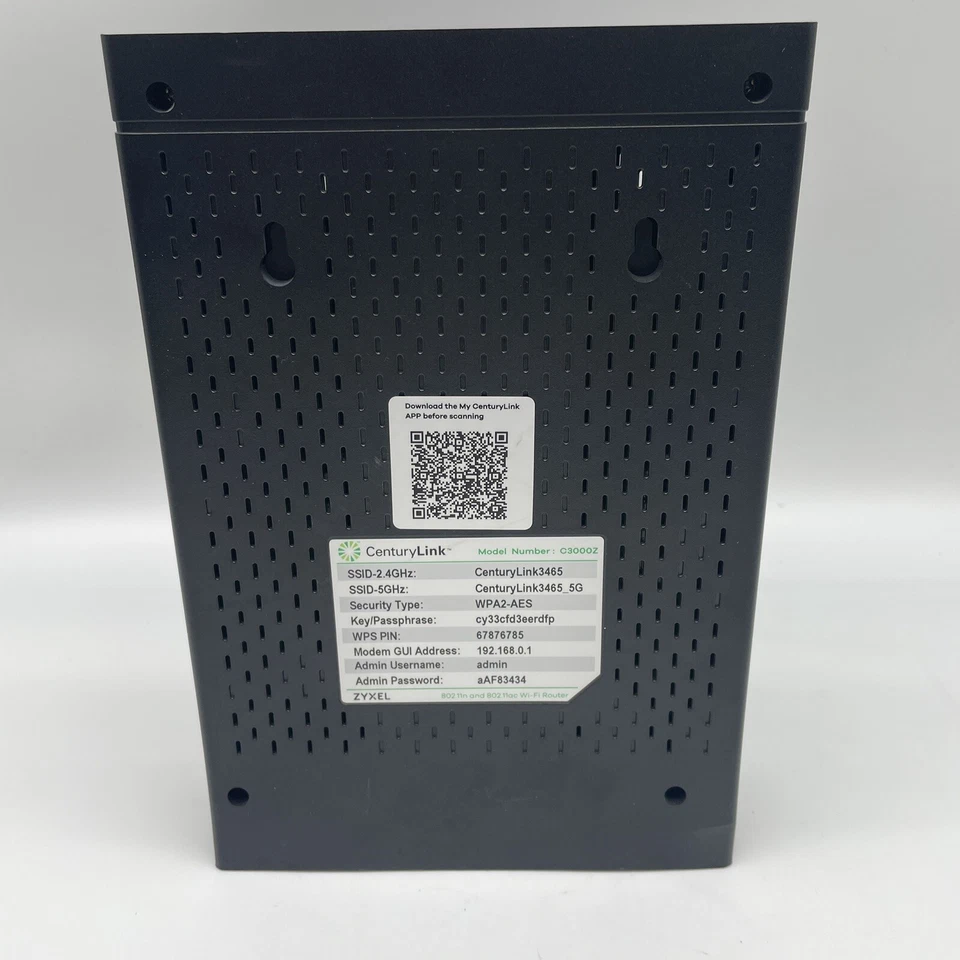 ZyXEL C3000Z Modem CenturyLink- Great - UNIT ONLY Tested Works - Image 3 of 4