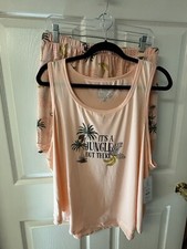 Woman Size 3xxx Pajamas Set Peach NWT