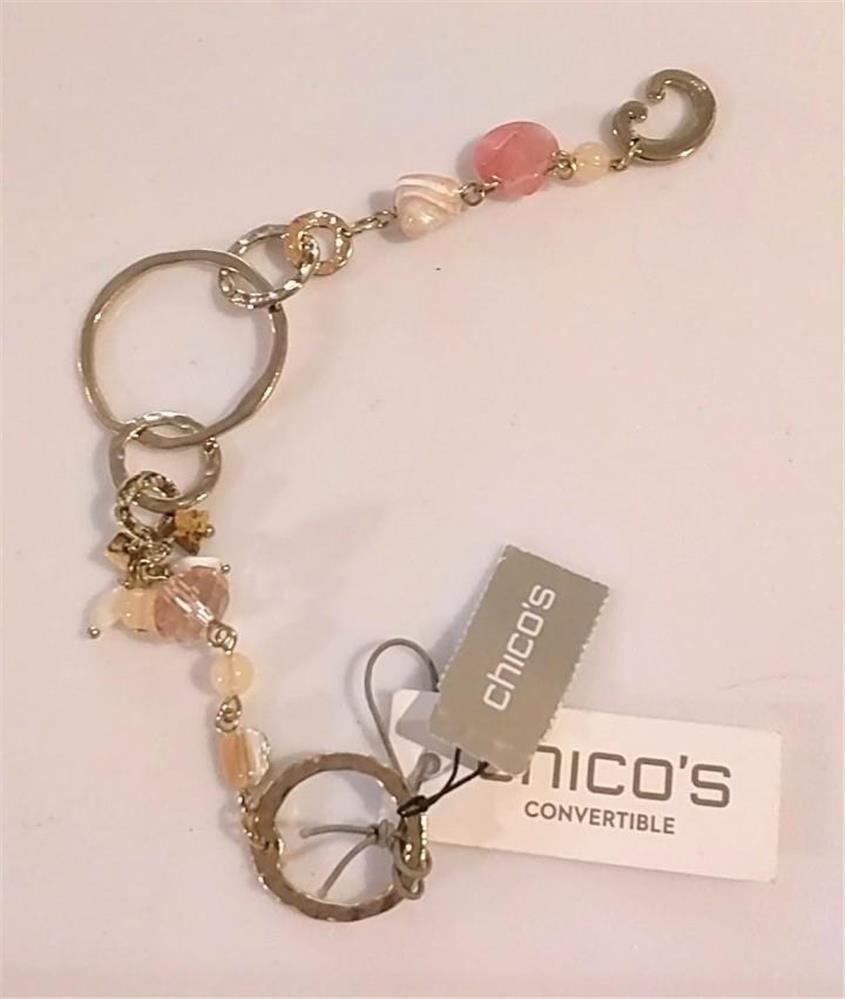 Chico's NWT Bracelet Convertible Quick Change Artist Silver Tone