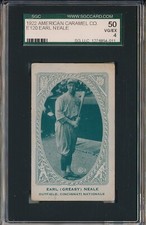 1922 E120 AMER. CARAMEL - EARL “GREASY” NEALE - SGC 50 VG/EX 4 (SVSC)