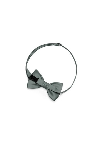 NEW Azazie Boys Matte Satin Pre-Tied Bow Tie Steel Gray Wedding - Picture 3 of 11