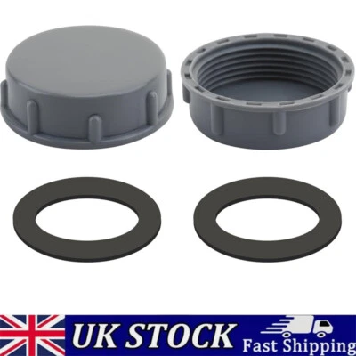 2x Pipe Caps End Blanking for Sink Waste Drain Cover Kitchen Drainer Plug UK
