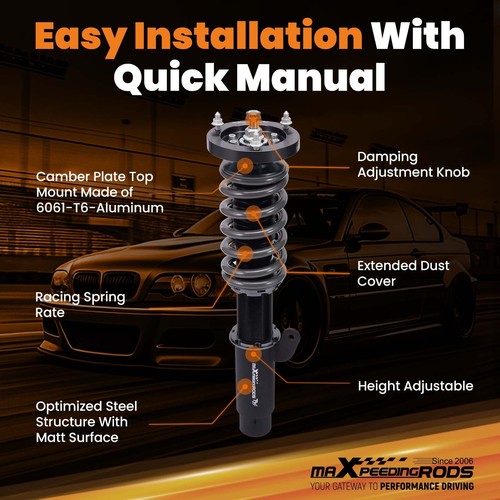 Coilover For BMW 3 Touring 5-door Wagon Estate E46 325i 318d 320d 330d 1999-2005 - Picture 6 of 12