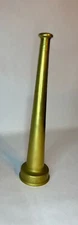 Vintage 12” Tapered Brass Firefighter Hose Nozzle 2 1/2”base Firefighting