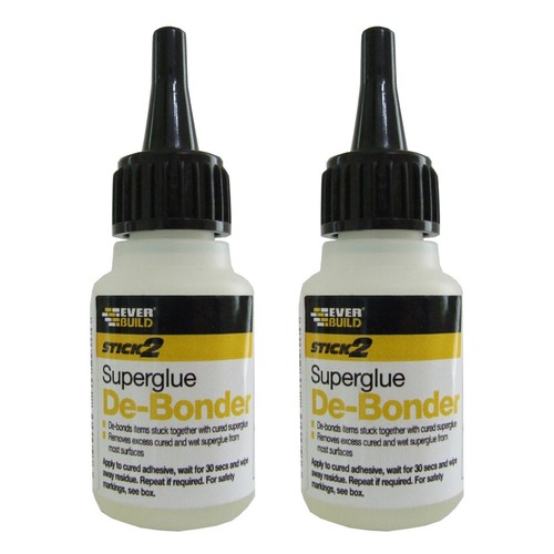 Super Glue DeBonder Remover Everbuild SuperGlue Cleaner 2 x 20ml