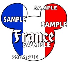 Disney Epcot France Mickey Ears Scrapbook Paper Die Cut Embellishment Piece