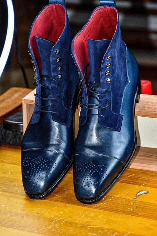 Real leather lace up boots 2025