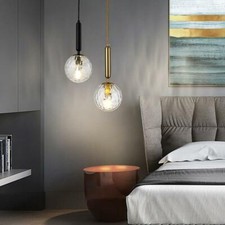 Modern Chandelier Glass Ball LED Pendant Lights Bedside Hanging Lamp Kitchen