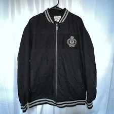 Vintage 90’s Phat Farm Full Zip Jacket Mens XL Black Y2K Streetwear Hip Hop