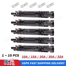 1~10PCS Solar PV Connector w/Fuse 10/15/20/30/32A in-line Fuse Holder Waterproof