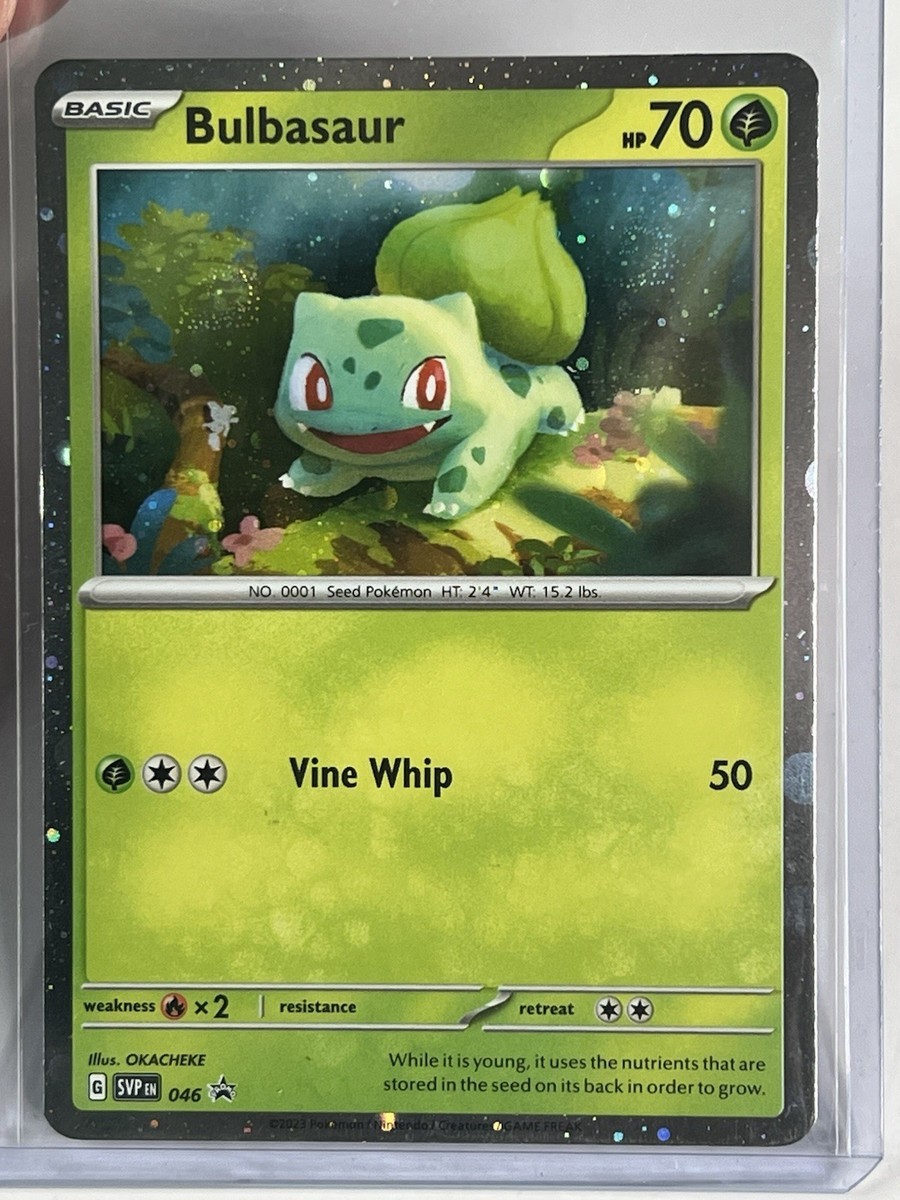 HD Holo Double Swirl Cosmos Bulbasaur SVP 46 Black Star Promo