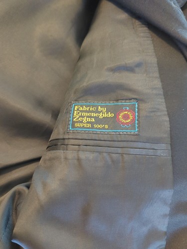 Tuta smoking Ermenegildo Zegna uomo 42L nero lana raso risvolto singolo bottone Italia - Foto 3 di 22