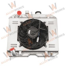 4rows Radiator Shroud Fan For 1941-1952 Jeep Willys Mb 2a M38 Ford Gpw Engine.
