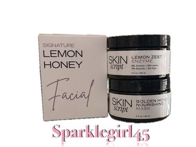 SKIN Script Signature Lemon Honey Facial 2x 4oz/120mL. NEW! FRESH! FREE SHIP