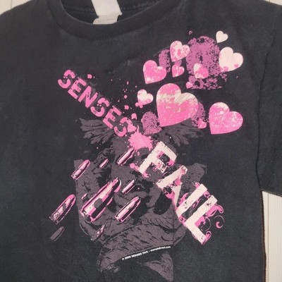 Senses Fail Band Tour 2005 Black Short Sleeve T Shirt Full Size S-5XL AQ56