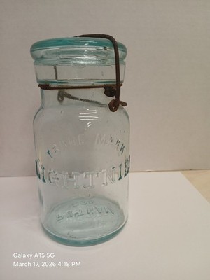 Vintage Error Trade Mark Lightning Jar