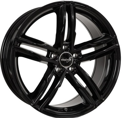 4x Alufelgen WHEELWORLD WH11 Schwarz glanz lackiert 8x18 ET45 LK5 112 18 Zoll Fe