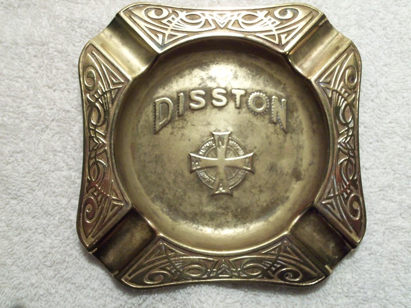 Vintage S.D. Childs & Co. Chicago - Disston NHLA Brass Ashtray