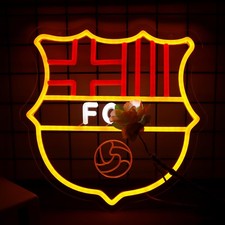 Football Sports Neon Signs for Wall Decor，FC LED Neon Lights for Bedroom、Man ...