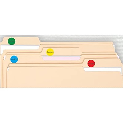 OFFICE DEPOT REMOVABLE ROUND COLOR-CODING LABELS 3/4IN DIAMETER ASSORTED - MULTI