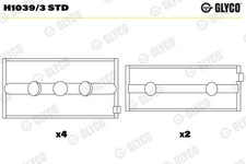 GLYCO Kurbelwellenlager H1039/3 STD für FSO CINQUECENTO YUGO 112 AUTOBIANCHI 850