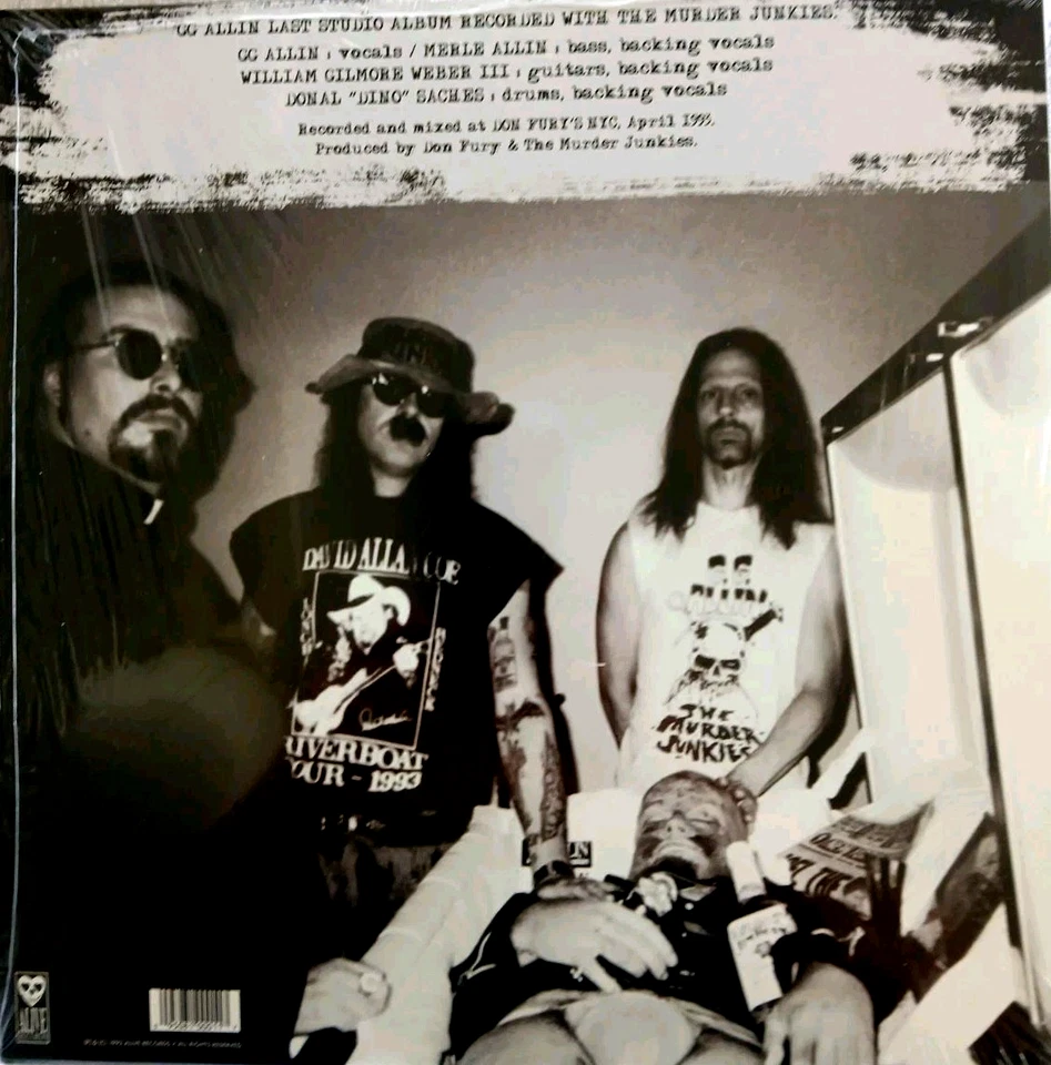 G.G. Allin & The Murder Junkies Brutality and Bloodshed Signed Merle Allin Rare - Image 3 of 4