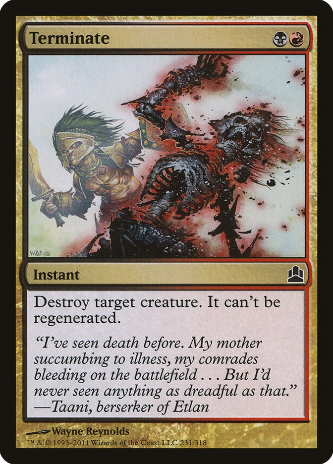 MTG Terminate  - Commander 2011 #231