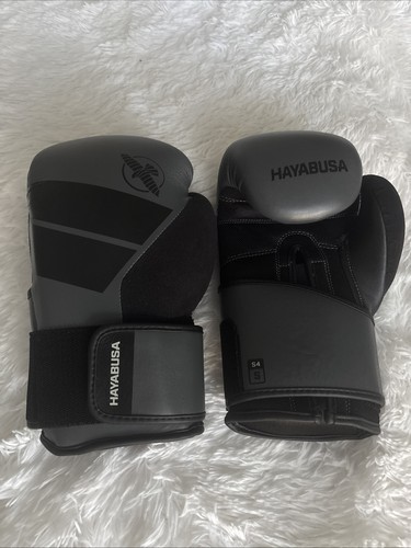 Guantes de boxeo Hayabusa S4 tamaño pequeño - 12 oz. Color negro/gris usado limpio - Imagen 2 de 9