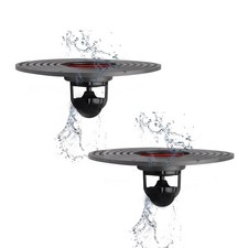 QruiLanTu Shower Floor Drain Backflow Preventer Large Caliber 2 Pack, Black