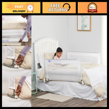 Double-Sided Bed Rail Guard with Reinforced Safety System - 2 Pack, Swing Down D