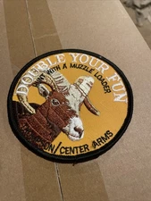 Thompson Center Arms 4” Dia. Patch - Double Your Fun, Hunt with a Muzzle Loader